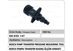 Bosch Pompa Transfer Basınç Ölçüm Aparatı